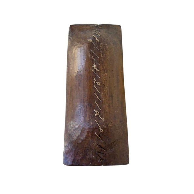 Antique Large Wooden Dough Bowl or Trencher Bowl, C. Early 20th Century For Sale - Image 4 of 16