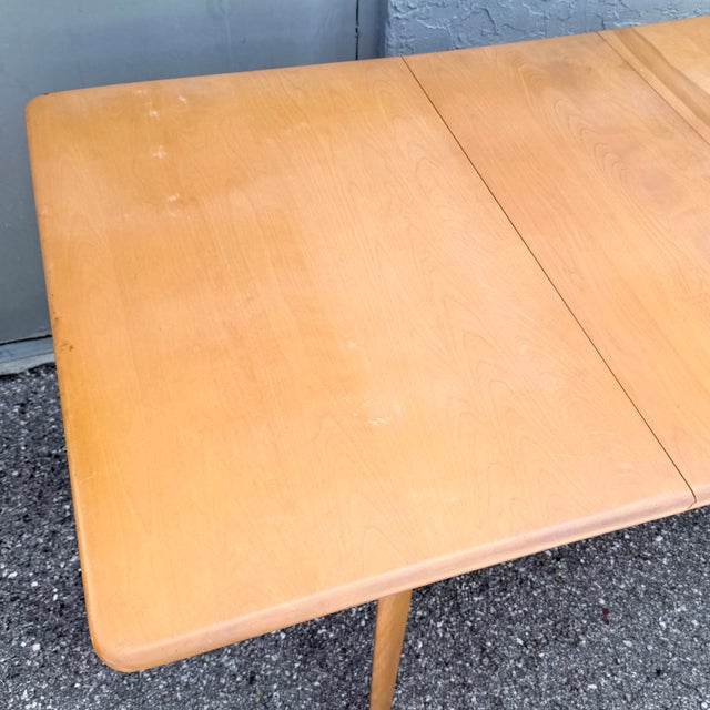Mid Century Modern M166 Drop Leaf Dining Table by Haywood Wakefield For Sale In West Palm - Image 6 of 12