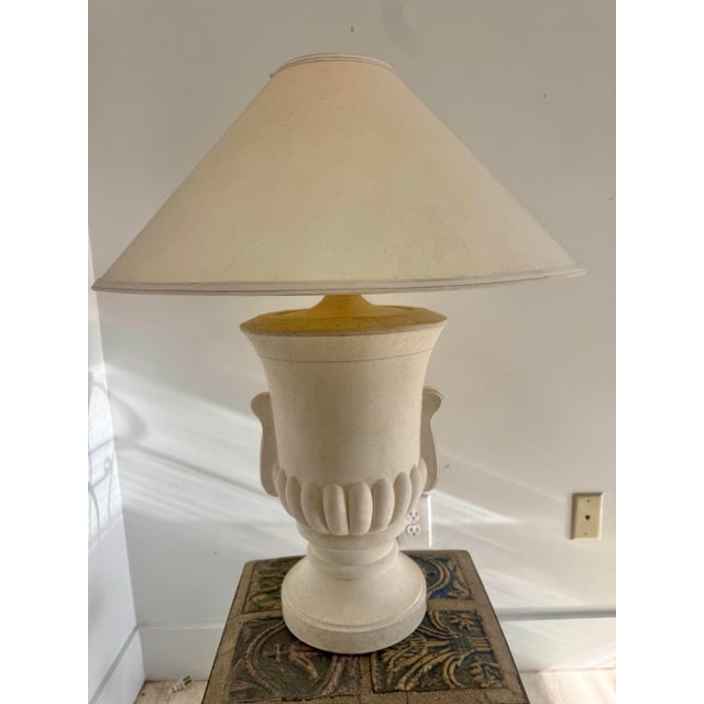 Air of Bon Art 1989 Neoclassical Plaster Urn Table Lamps - a Pair For Sale In West Palm - Image 6 of 7