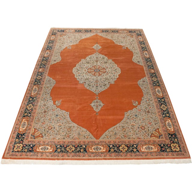 Vintage Bulgarian Tabriz Design Rug - 14' X 20'10" For Sale - Image 10 of 11