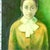 Vintage 1960s Italian Green-Toned Portrait Oil Painting For Sale - Image 10 of 14