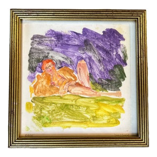 1970’s Abstract Expressionist Female Nude Monoprint For Sale