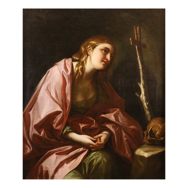 Workshop of Guido Reni, Penitent Magdalene, 1650, Oil on Canvas For Sale