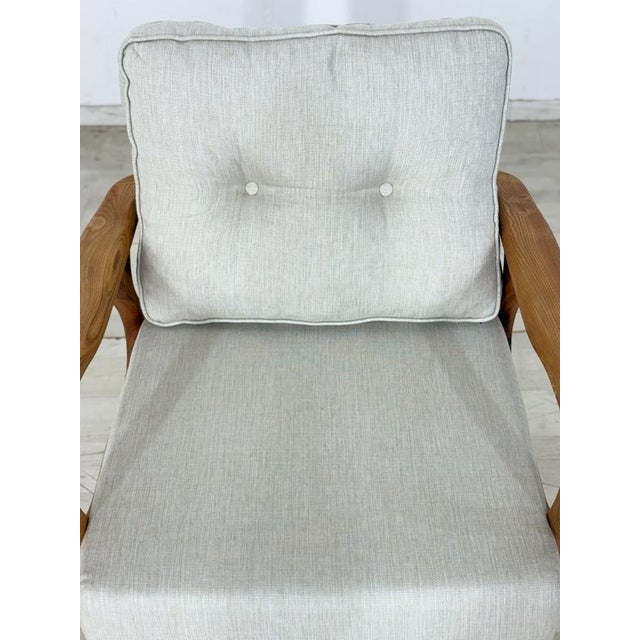 Wood Modern Retro Armchair in Chestnut Wood For Sale - Image 7 of 11