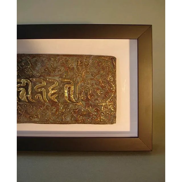 Antique Nepalese Sutra Cover - Lantsa For Sale - Image 9 of 9