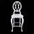 Pair of Fretwork Round Counter Height Chairs in nice as found vintage condition. There are minor imperfections to the...