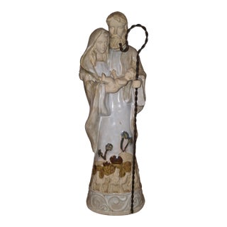 Vintage Ceramic Holy Family Statue For Sale