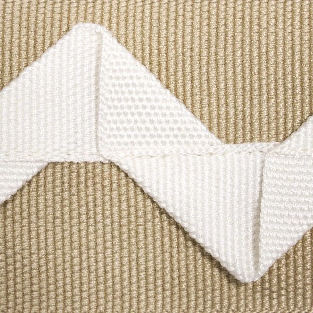 Contemporary Sample - Schumacher Lazare Applique Tape in Ivory on Natural For Sale - Image 3 of 5