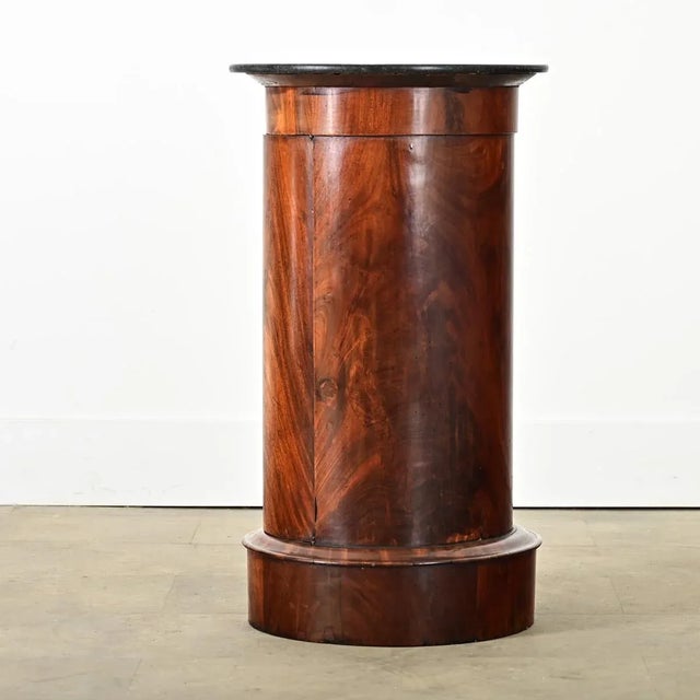 Wood English 19th Century Mahogany and Marble Bedside Cabinet For Sale - Image 7 of 10