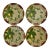 1970s Banana Tree Plates, 8” Wide, Hand Painted - Set of 4 For Sale
