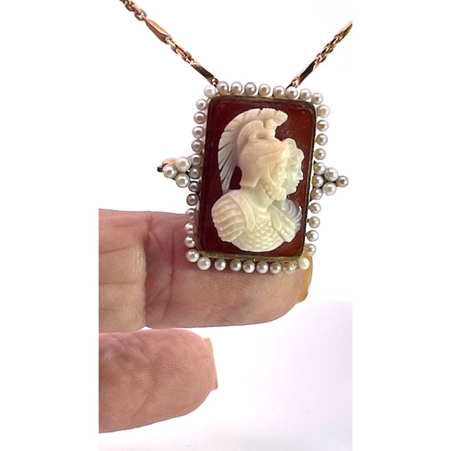 Gemstone Late 19th Century Agate Cameo Finely Detailed Mars and Bellona For Sale - Image 7 of 9