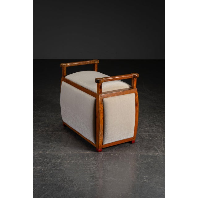 Vintage Art Deco Stool, 1930s For Sale - Image 5 of 16