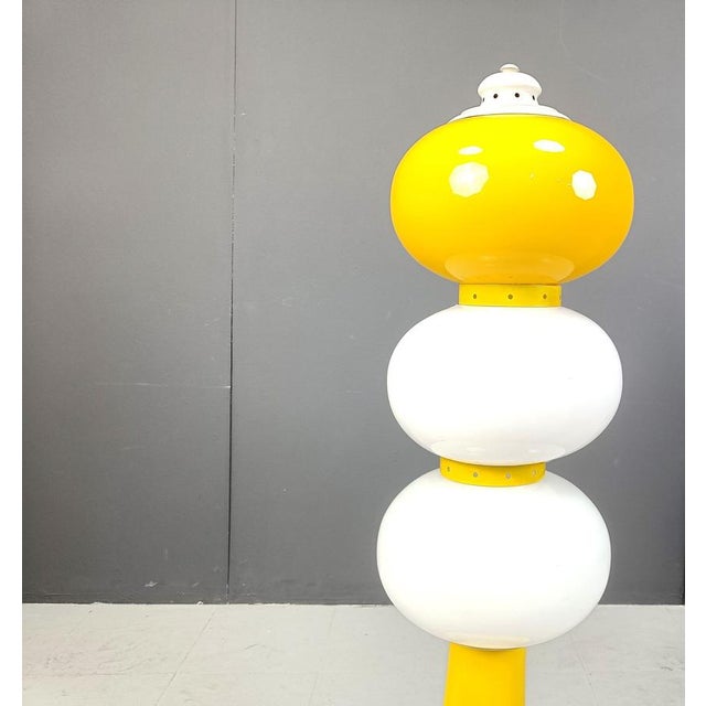 Glass Mid-Century Italian Glass Floor Lamp, 1960s For Sale - Image 7 of 11