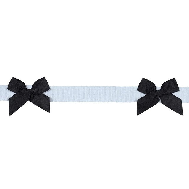 Traditional Sample - Schumacher Claudia Tape, Black on Sky For Sale - Image 3 of 3