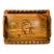 Vintage Handcrafted Wood Bar Tray With Pyrography Sailing Ship For Sale