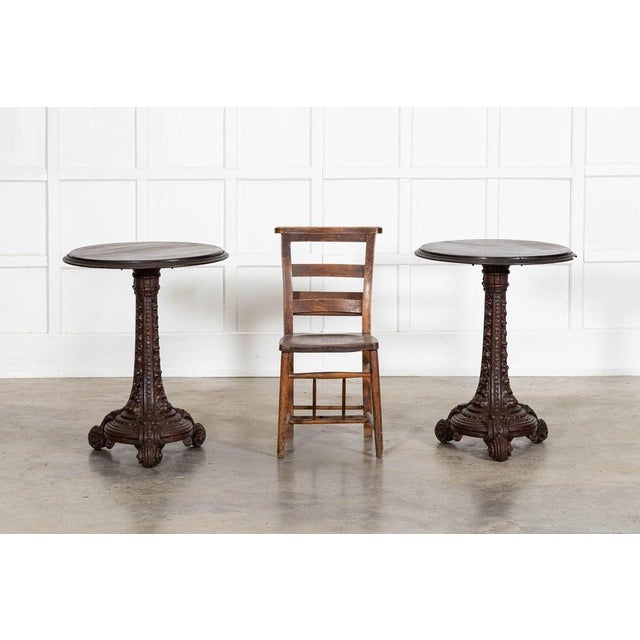 Mid 19th Century English Mahogany and Painted Cast Iron Tavern Tables, 1860, Set of 2 For Sale - Image 5 of 18