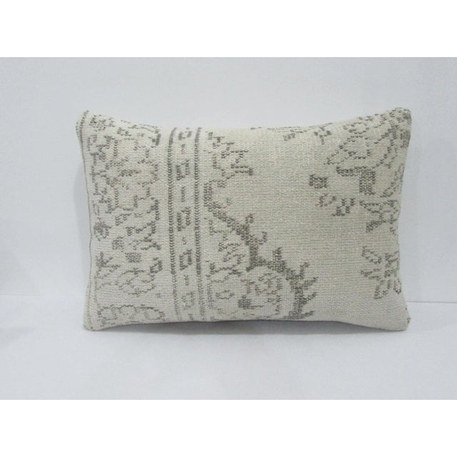 Cream & Gray Pillow Cover For Sale - Image 4 of 4