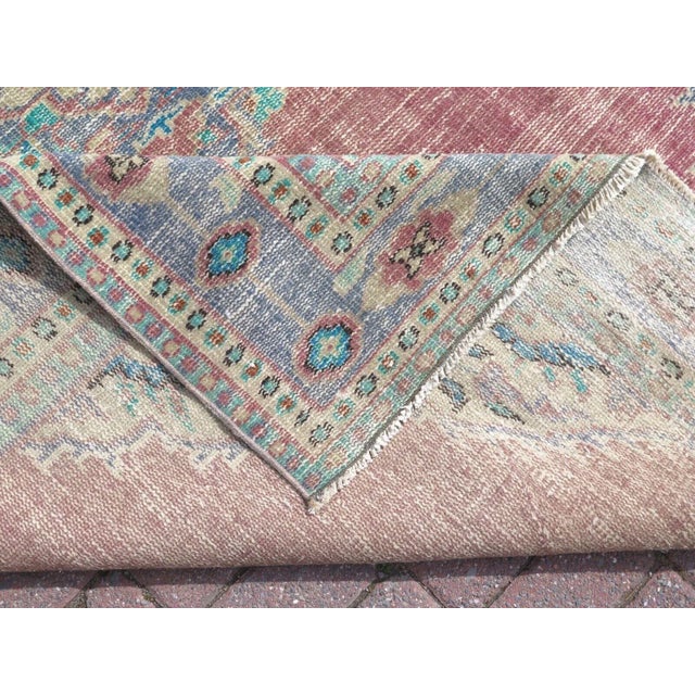 1960s Vintage Oushak Rug - 60"x98" For Sale - Image 12 of 13