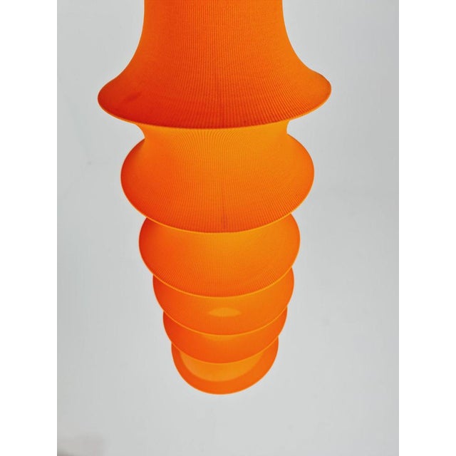 Plastic Italian Orange Milano Falkland Pendant Lamp by Bruno Munari for Danese, 1970s For Sale - Image 7 of 11