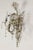 French 1940s Maison Baguès Crystal Three-Arm Sconces with Floral Motifs, US Wired For Sale - Image 3 of 12