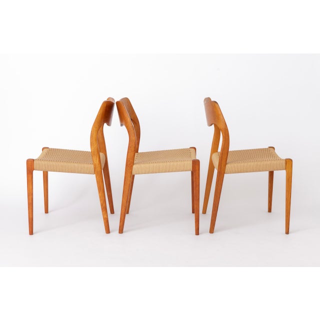1960s Vintage Danish Model 71 Dining Chairs from J.L. Møllers, 1960s, Set of 6 For Sale - Image 5 of 18
