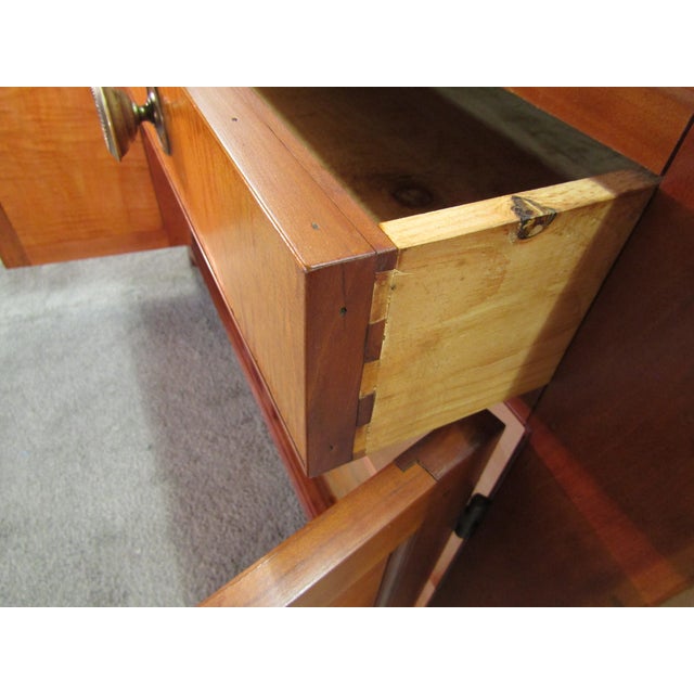 Eldred Wheeler Custom Made Solid Cherry and Tiger Maple Cupboard For Sale - Image 10 of 12