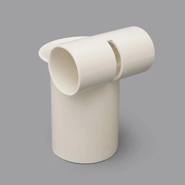 Ceramic White Ceramic Vase by Enzo Bioli for Il Picchio, 1970s For Sale - Image 7 of 17
