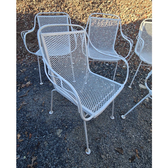 Vintage Woodard Wrought Iron Outdoor Patio Furniture For Sale - Image 10 of 10