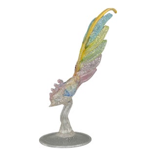 Murano Art Glass Pheasant Sculpture For Sale