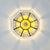 1960s Mid-Century Modern Glass & Brass Ceiling Light/Flush Mount From Limburg, Germany, 1960s For Sale - Image 5 of 10