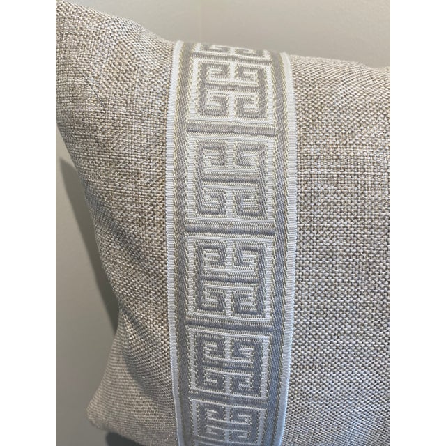 Traditional Sophisticated Gray Lumbar Pillow For Sale - Image 3 of 4