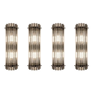Italian Murano Glass Wall Sconces in the style of Venini, 1990s, Set of 4 For Sale