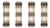 Italian Murano Glass Wall Sconces in the style of Venini, 1990s, Set of 4 For Sale