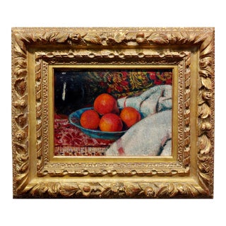 Georges Lemmen -Still Life of Oranges-19th Century Pointillist Oil Painting For Sale