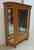 Custom Antique Tiger Oak Curved Glass Curio Cabinet Display Hutch China For Sale - Image 4 of 12