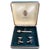 Vintage Gucci Gold Plate Cufflinks & Tie Clip Set Circa 1970s With Original Gucci Green Velvet Case & Tag A distinguished...