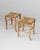 Vintage Wooden Stools with Handwoven Straw Seats and Curved Legs, 1980s, Set of 2 For Sale - Image 11 of 11