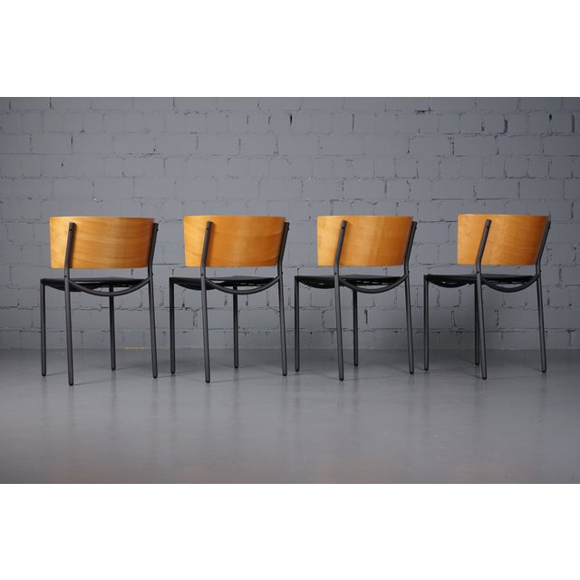 Philippe Starck Lila Hunter Dining Chairs by Phillipe Starck for XO Design, 1985, Set of 4 For Sale - Image 4 of 18