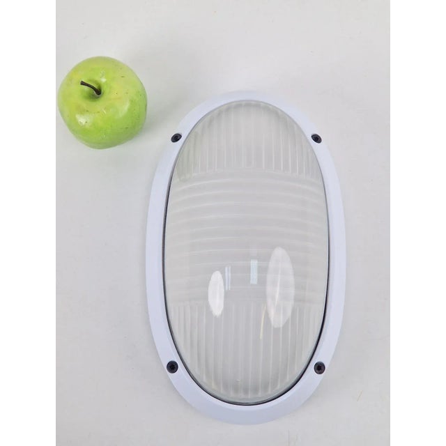 Vintage Oval Outdoor Wall Lamp by Simes Vedo, 1980s, Set of 4 For Sale - Image 3 of 15