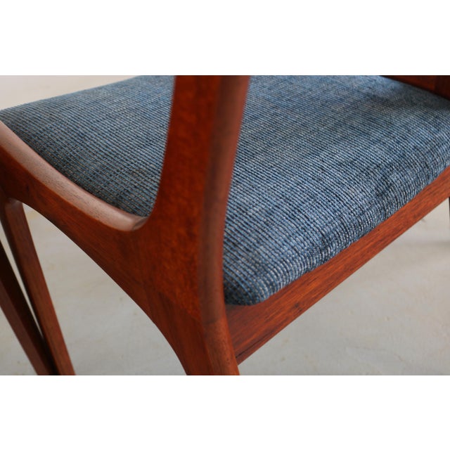 Set of 4 Mid Century Danish Modern Contoured Ladder Back Dining Chairs in Teak For Sale In Orlando - Image 6 of 8
