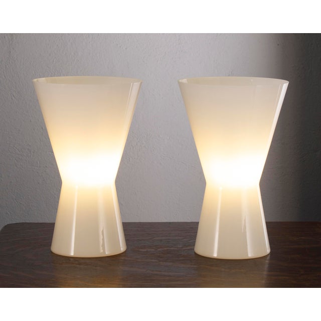 Italian Murano Glass Table Lamps, 1980s, Set of 2 For Sale - Image 3 of 13