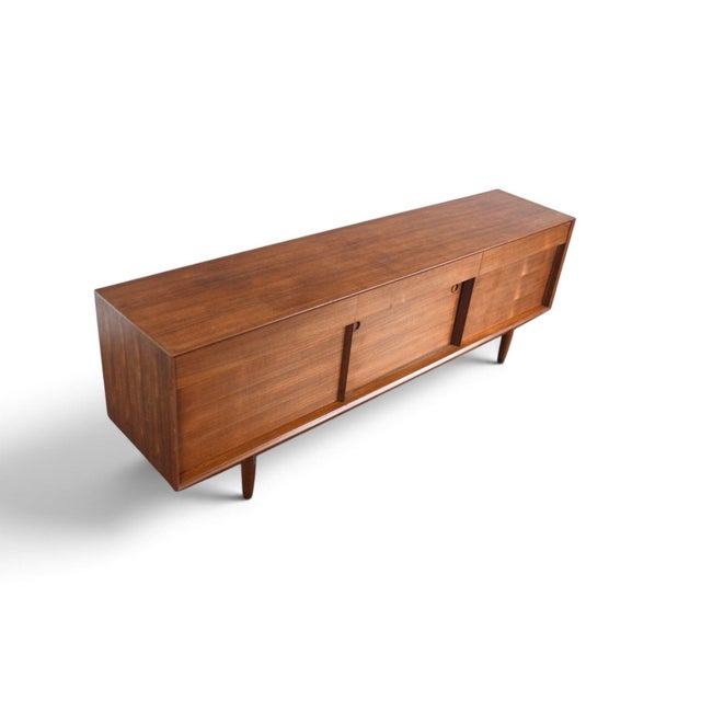 Brown Vintage John Herbert Low Teak Credenza, Attributed For Sale - Image 8 of 9