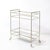 Mid-Century Modern Mid-Century Modern Two-Tier Bar Cart in Antiqued Nickel Finish For Sale - Image 3 of 18