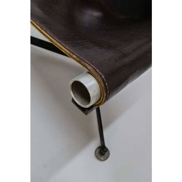 Mid 20th Century Steel and Leather Lounge Chair by Max Gottschalk For Sale - Image 12 of 12