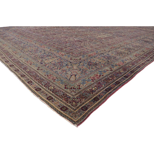 77622 Antique Persian Lavar Kerman Rug, 14'00 x 20'02. The Collector’s Choice: A Late 19th Century Persian Lavar Kerman...