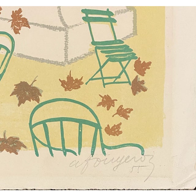 1955 Tuileres Paris French Lithograph For Sale - Image 4 of 5