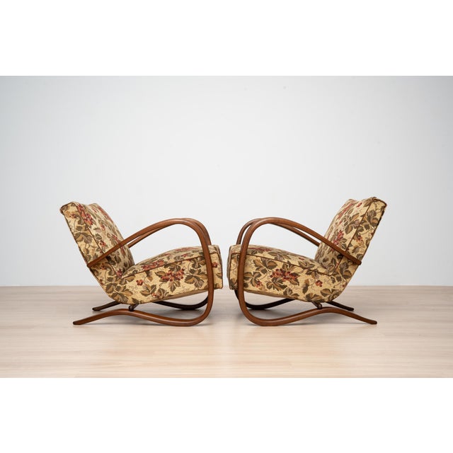 Art Deco H269 Lounge Chairs by Jindřich Halabala, Czechoslovakia, 1930s For Sale - Image 17 of 17
