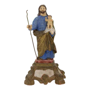 19th Century Saint Joseph and the Child Jesus, Earthenware, Portuguese