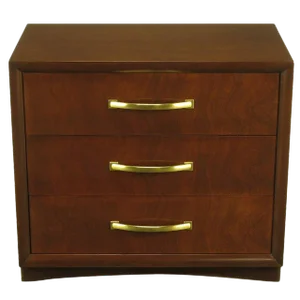 Widdicomb Modern Original Figured Mahogany Three-Drawer Commode