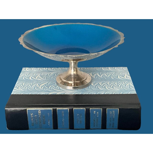 Mid 20th Century Wm a Rogers Compote Dish With Enamel Center For Sale - Image 4 of 6